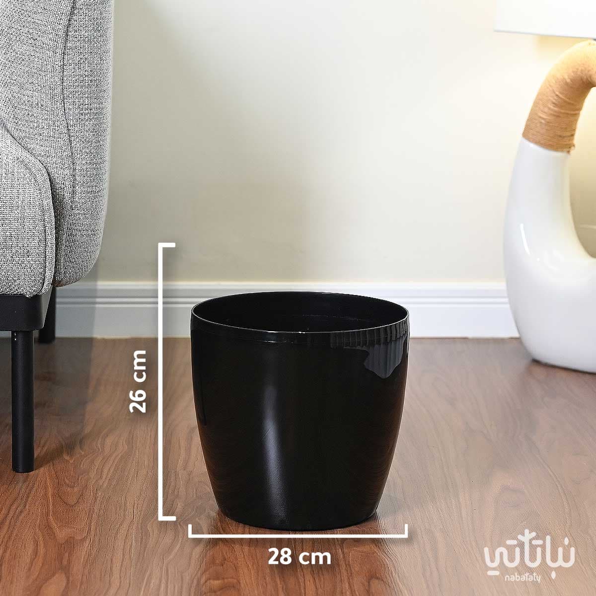 Self-watering pot 28 cm black 3