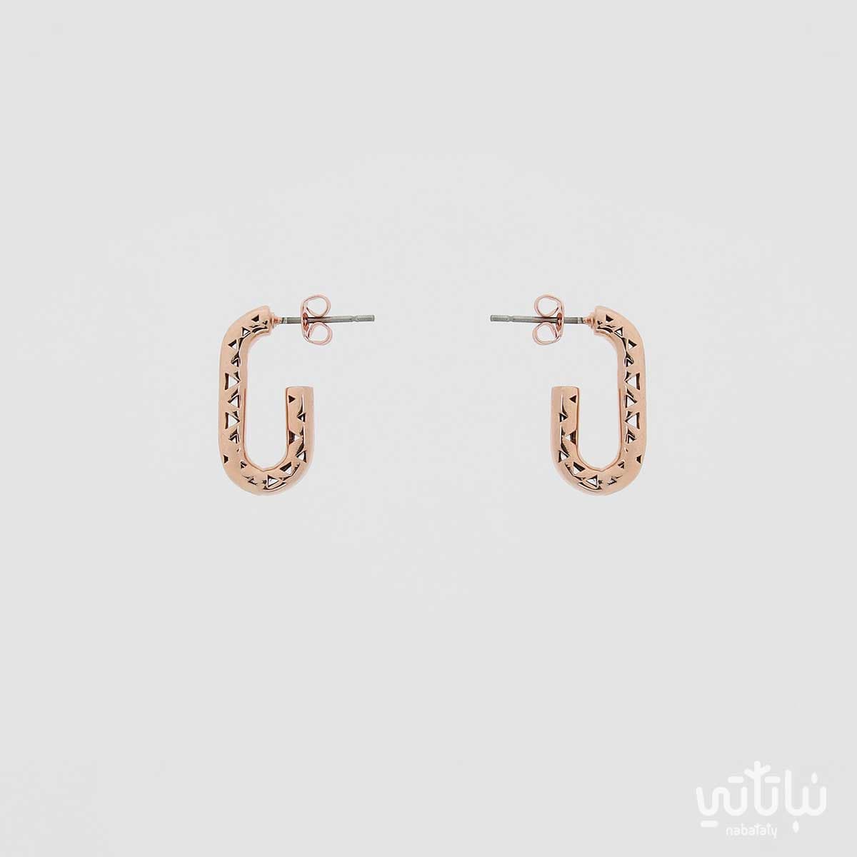 Rose gold salman style earrings 1