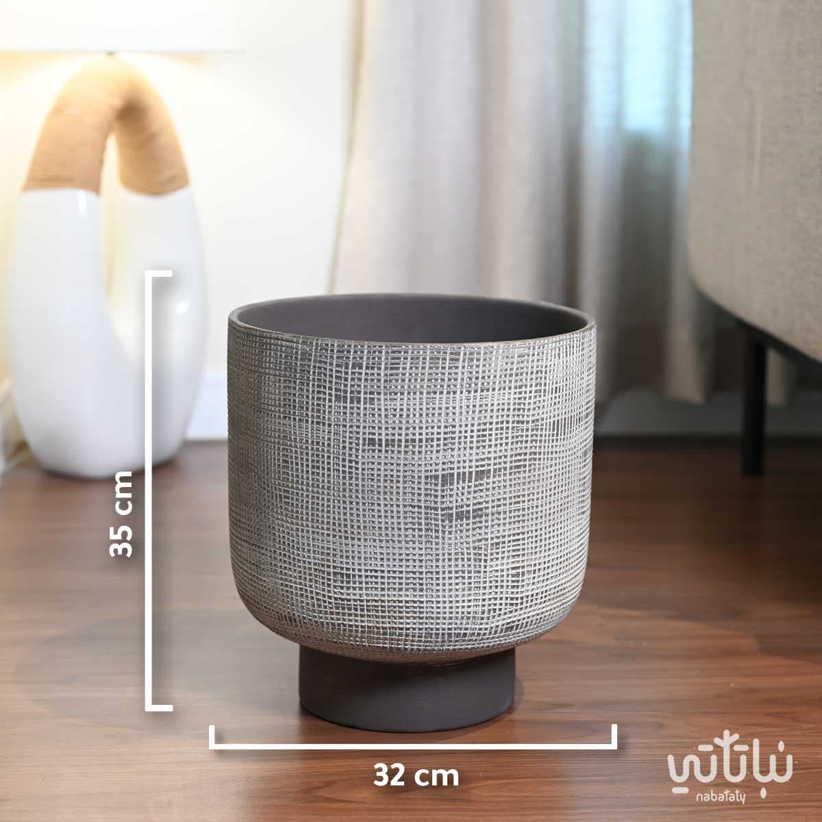 حوض اسمنتي رمادي 32 سم 2