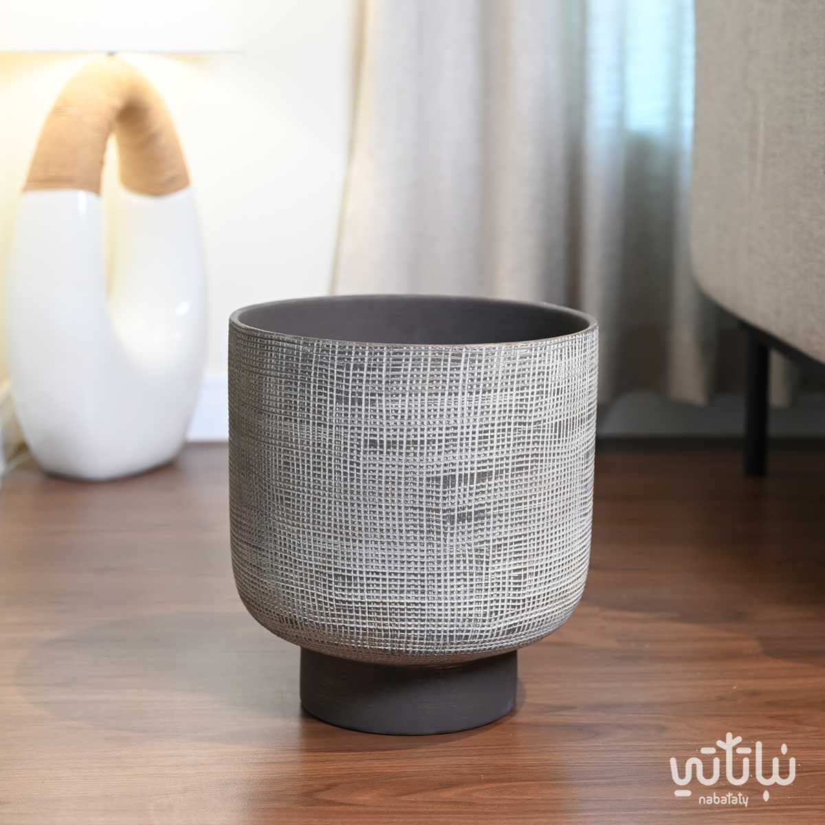 حوض اسمنتي رمادي 32 سم 1