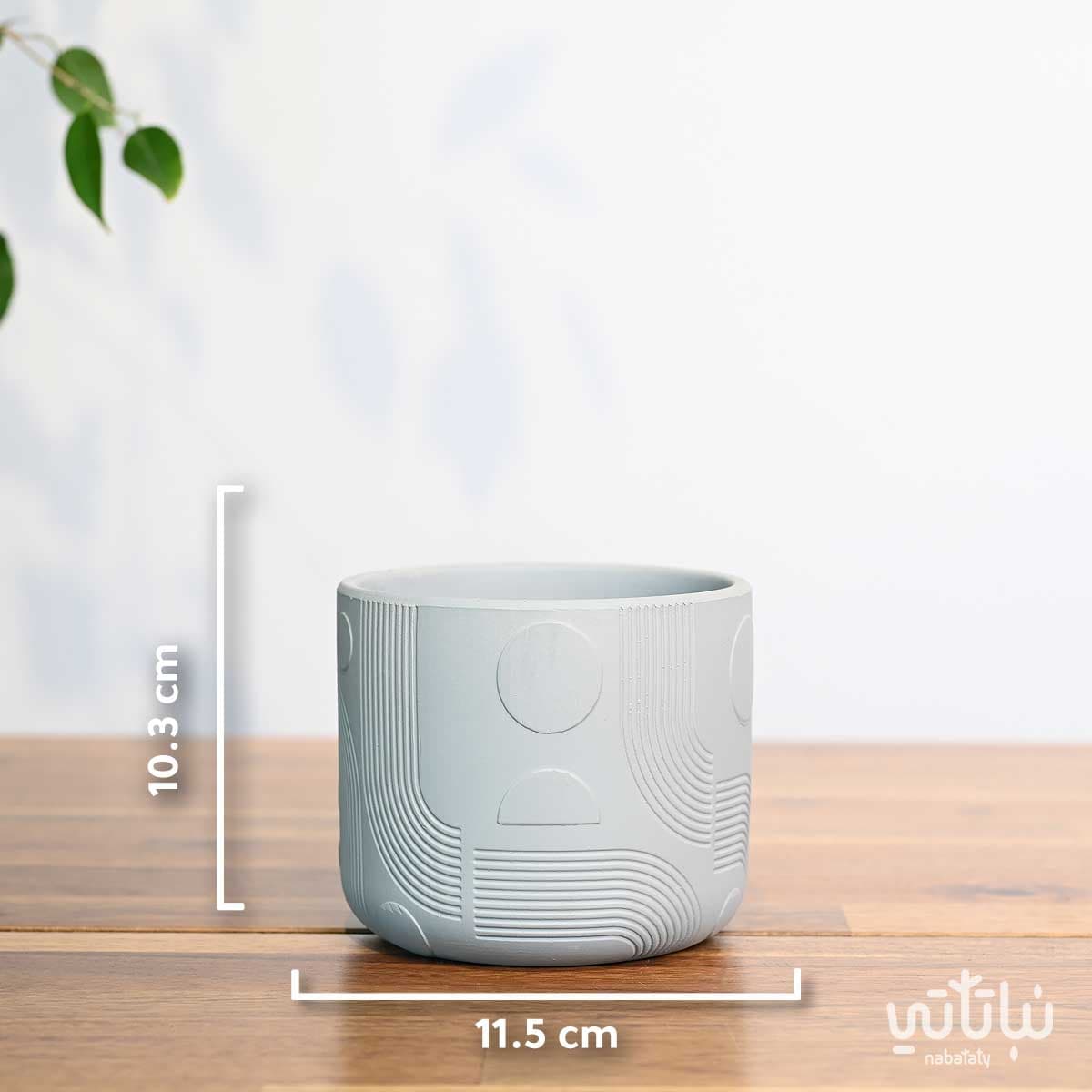 اصيص سيراميك رمادي 11.5سم 3