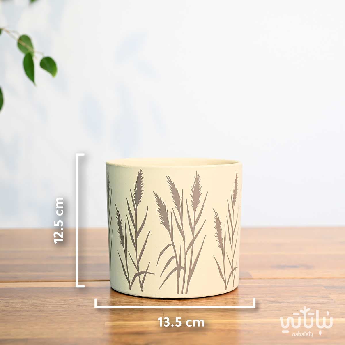 اصيص سيراميك بيج نقش شجري 13.5 سم 3